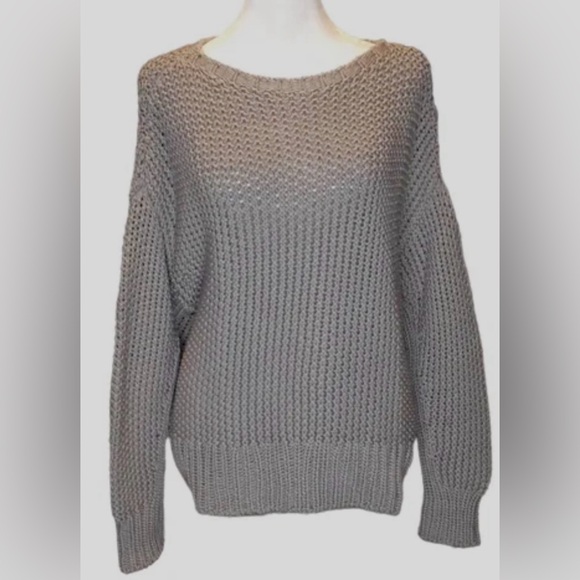 Eileen Fisher Chunky Knit Gray Sweater - Picture 2 of 6